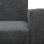 Canapea Ioana 3 locuri cu brate Dark Grey - imagine 3