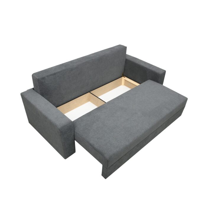 Canapea Ioana 3 locuri cu brate Dark Grey - imagine 6