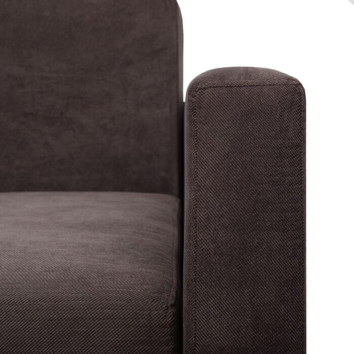 Canapea Ioana Eco 3 locuri cu brate Dark Brown - imagine 6