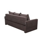 Canapea Ioana Eco 3 locuri cu brate Dark Brown - imagine 3