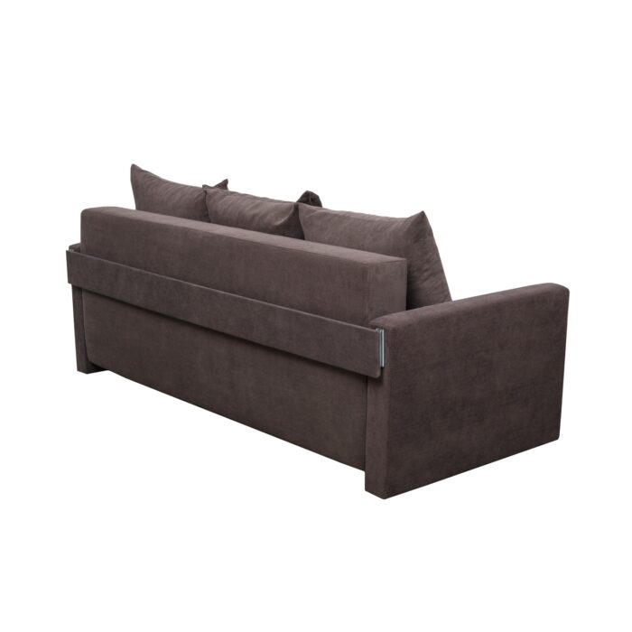 Canapea Ioana Eco 3 locuri cu brate Dark Brown - imagine 3