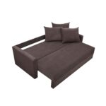 Canapea Ioana Eco 3 locuri cu brate Dark Brown - imagine 4