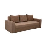 Canapea extensibila 3 locuri, cu lada depozitare Ioana maro