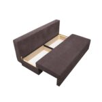 Canapea Ioana Eco 3 locuri fara brate Dark Brown - imagine 6