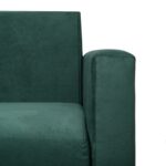 Canapea Ioana Eco 3 locuri cu brate Green Velvet - imagine 6