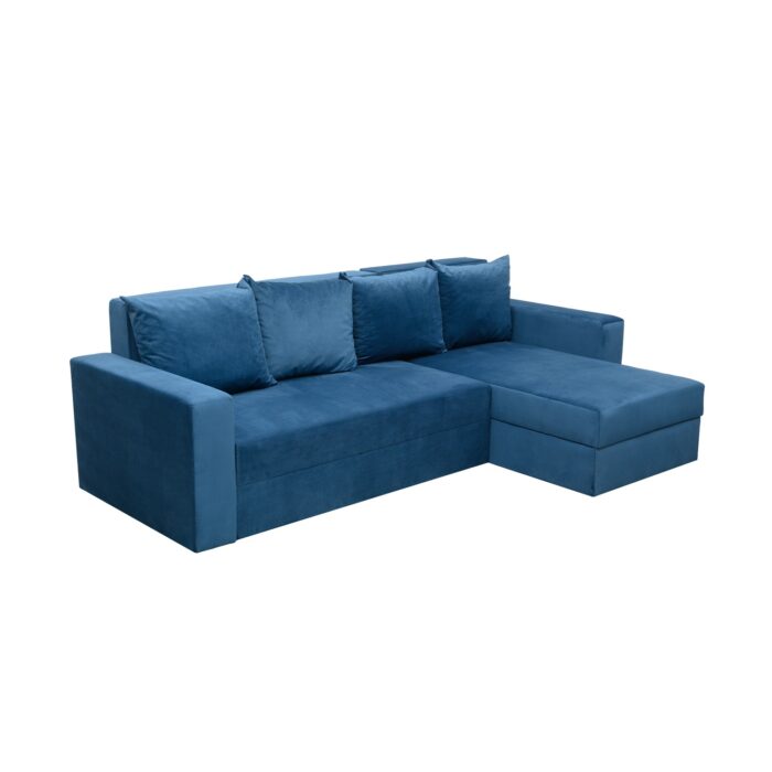 Coltar Ioana Mic cu brate Blue Velvet - imagine 1