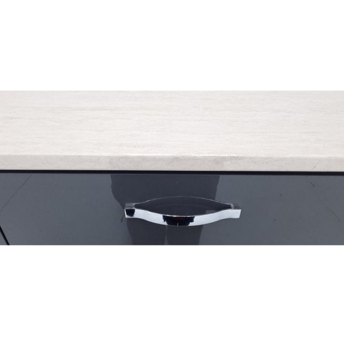 Bucatarie Londra MDF lucios, rosu cu alb gri, 2.6 m - imagine 4