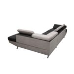 Colțar extensibil cu ladă de depozitare Rio Light and Dark Grey Stanga - imagine 6