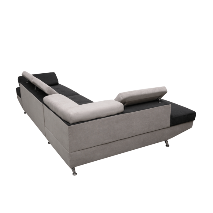 Colțar extensibil cu ladă de depozitare Rio Light and Dark Grey Dreapta - imagine 5