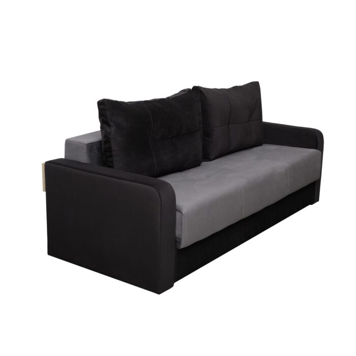 Canapea extensibila Laura Black and Dark Grey - imagine 2