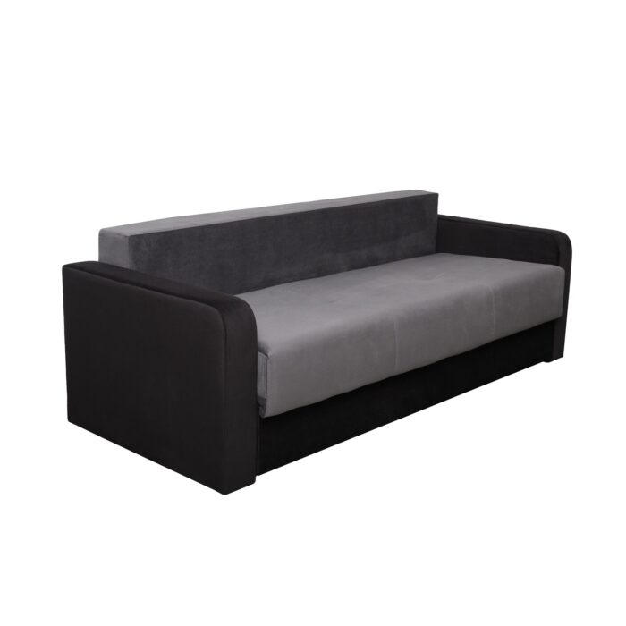 Canapea extensibila Laura Black and Dark Grey - imagine 3