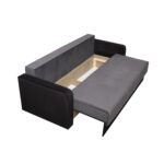 Canapea extensibila Laura Black and Dark Grey - imagine 4