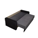 Canapea extensibila Laura Black and Dark Grey - imagine 5