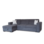 Colțar extensibil cu ladă de depozitare Caribi Dark Grey de dreapta