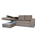 Colțar extensibil cu ladă de depozitare Atena Wave Brown de dreapta - imagine 3