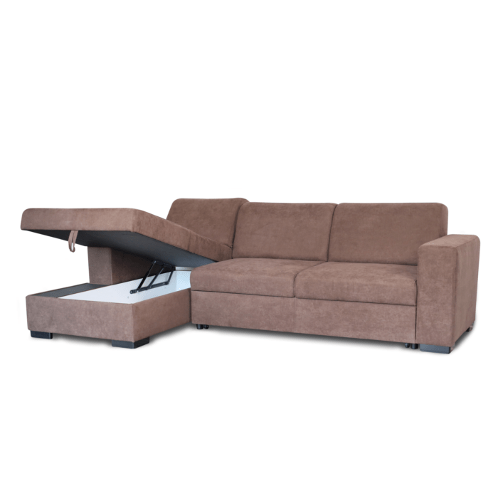 Colțar extensibil cu ladă de depozitare Caribi Brown de dreapta - imagine 2