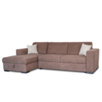 Colțar extensibil cu ladă de depozitare Caribi Brown de dreapta