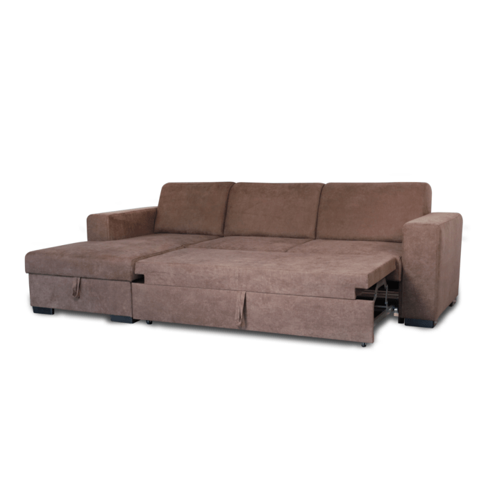 Colțar extensibil cu ladă de depozitare Caribi Brown de dreapta - imagine 3