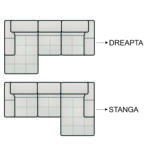 Colțar Brusseles Dark Grey de stanga - imagine 3