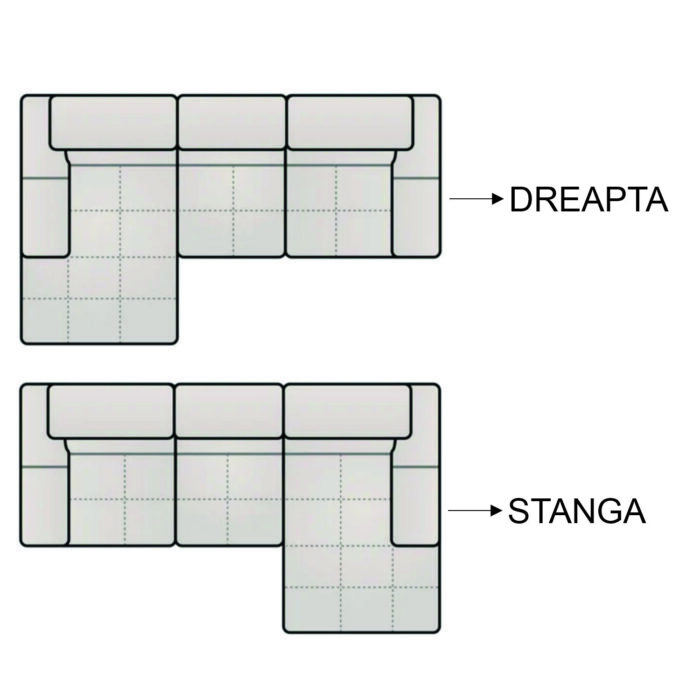 Colțar Brusseles Dark Grey de stanga - imagine 3