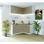 Bucătărie Londra pe colt modulara 1.8 x 1.4 m cappuccino - imagine 2