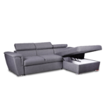 Colțar extensibil cu ladă de depozitare London Relax Dark Grey "L" shape stanga - imagine 3