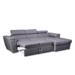 Colțar extensibil cu ladă de depozitare London Relax Dark Grey "L" shape stanga - imagine 4