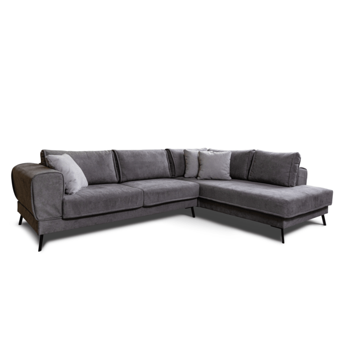 Colțar extensibil cu ladă de depozitare Prestige Deep Grey stanga - imagine 2