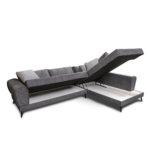 Colțar extensibil cu ladă de depozitare Prestige Deep Grey stanga - imagine 3