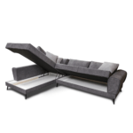 Colțar extensibil cu ladă de depozitare Prestige Deep Grey dreapta - imagine 3