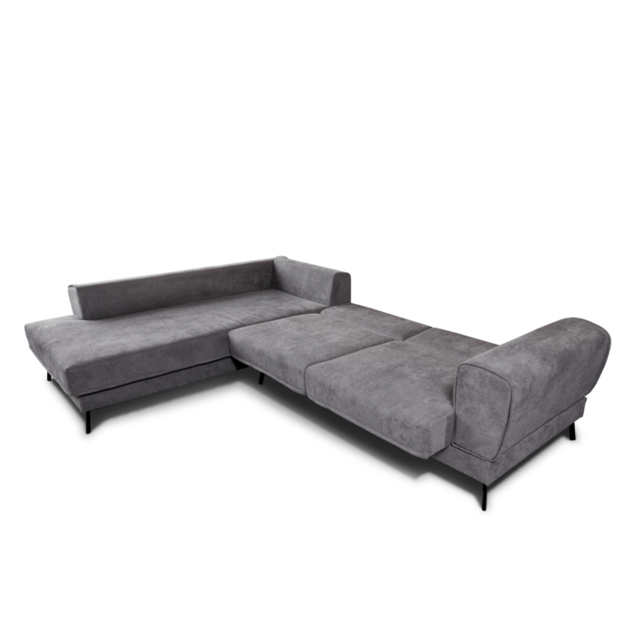 Colțar extensibil cu ladă de depozitare Prestige Deep Grey dreapta - imagine 4