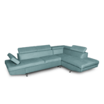 Colțar extensibil cu ladă de depozitare Rio Mint Green Alpha Stanga