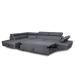 Colțar extensibil cu ladă de depozitare Rio Charcoal Grey Alpha Dreapta - imagine 4