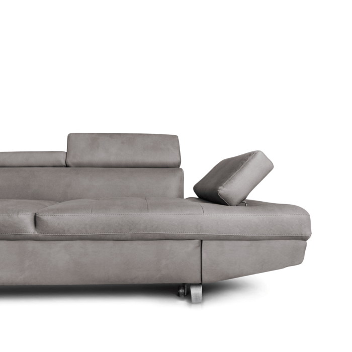 Colțar extensibil cu ladă de depozitare Rio Metal Grey Stanga - imagine 4