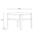 Masă cafea Jasmine negru - imagine 4