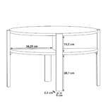 Masă cafea Jasmine negru - imagine 5