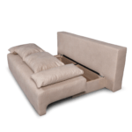 Canapea extensibilă cu spatiu depozitare Georgia Beige - imagine 2