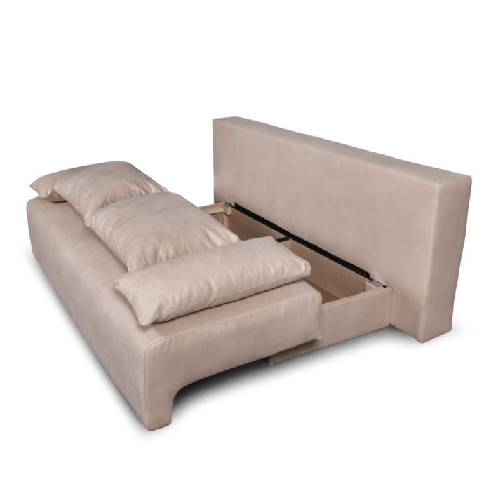 Canapea extensibilă cu spatiu depozitare Georgia Beige - imagine 2