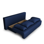 Canapea extensibilă cu spatiu depozitare Georgia Dark Blue - imagine 4