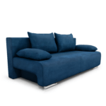 Canapea albastra extensibila, cu 3 locuri, cu lada depozitare Georgia