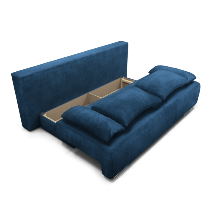 Canapea extensibilă cu spatiu depozitare Georgia Blue Turquoise - imagine 2