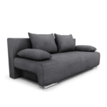 Canapea extensibila 3 locuri cu lada depozitare Georgia gri inchis