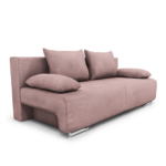 Canapea extensibila cu lada depozitare, cu 3 locuri Georgia roz prafuit