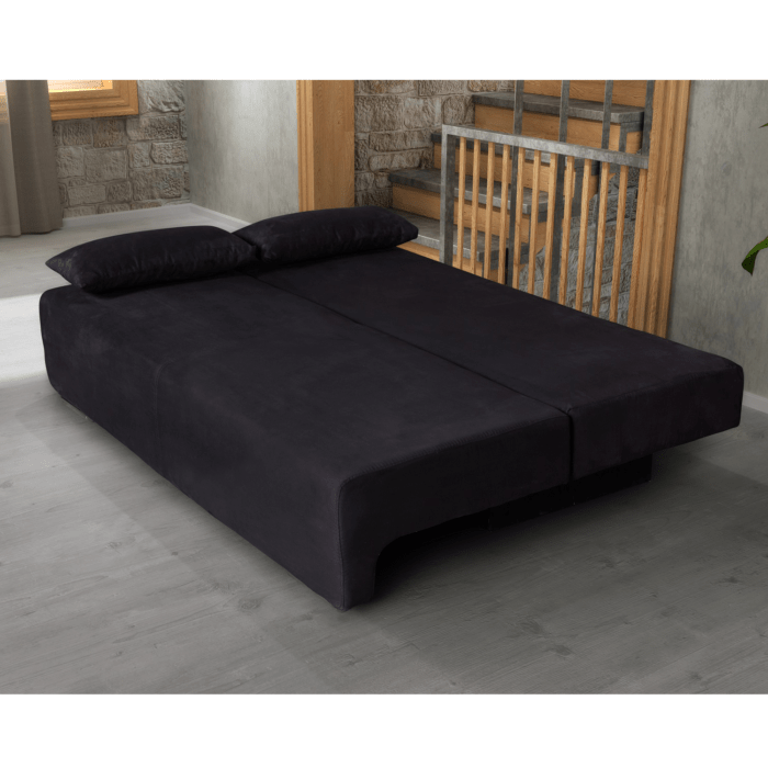 Canapea extensibilă cu spatiu depozitare Georgia Jet Black - imagine 6