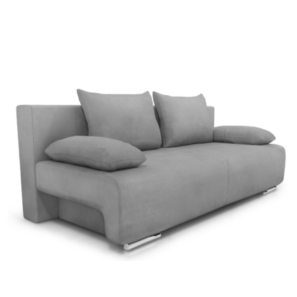 Canapea extensibila cu lada depozitare, cu 3 locuri Georgia gri deschis