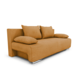 Canapea extensibila portocalie, cu 3 locuri, cu lada depozitare Georgia