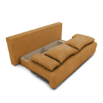 Canapea extensibilă cu spatiu depozitare Georgia Orange - imagine 2