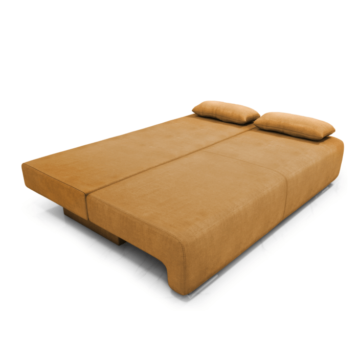 Canapea extensibilă cu spatiu depozitare Georgia Orange - imagine 3