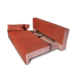 Canapea extensibilă cu spatiu depozitare Georgia Orange Pink - imagine 2