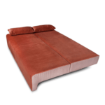 Canapea extensibilă cu spatiu depozitare Georgia Orange Pink - imagine 3